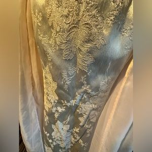 Light pink, Rhinestone topped Long Prom Dress